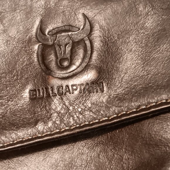 Bull Captain men's or unisex brown leather crossbody bag - Picture 14 of 16